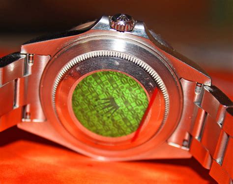 green sticker on back of rolex watch|rolex green submariner leather strap.